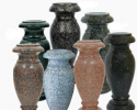 This wonderful collection of beautiful vases offers families a way to find a vase that will match, or maybe even emphasize virtually any existing memorial. These vases are made of a large variety of different types of granite stone, which helps offer a wide selection of color choices. 